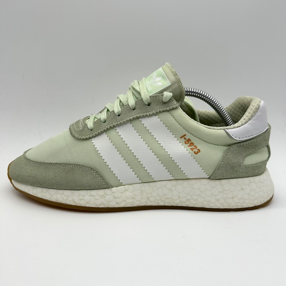 Adidas I-5923 Sneakers Womens 10 Mint Green Retro Boost Runner CQ2530 Suede Mesh